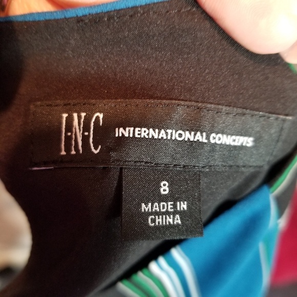 NWT INC Shiny stripe Sheath dress - Picture 7 of 7